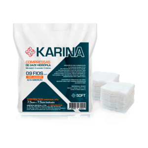 pacote de compressa de gaze nao esteril karina america soft 9 fios com 500